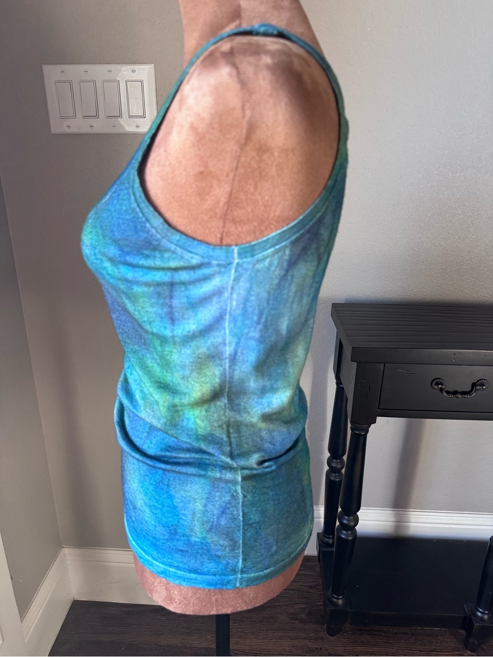Gabriela Hearst Cashmere Silk 2 Pc Set XS/S Blue Green Tie Dye Cardigan Tank - Picture 9 of 16
